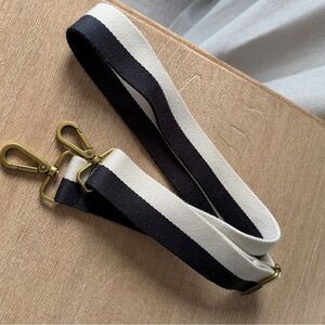 Madewell Black and White Striped Strap